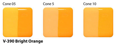 V-390 Bright Orange Velvet Underglaze