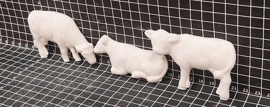 3X Cow Fridge Magnets