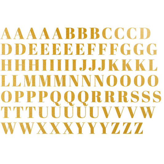 Gold Overglaze Decal - Letters