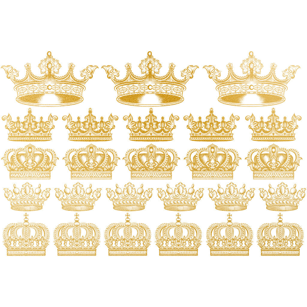 Gold Overglaze Decal - Crown