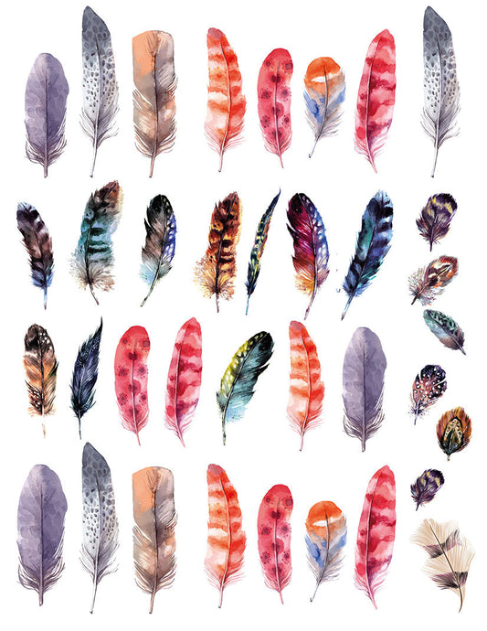 Overglaze decal - Feather