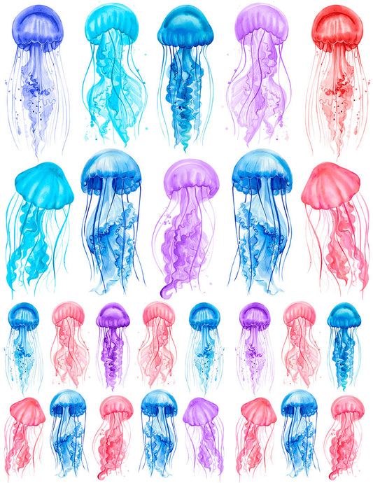 Overglaze decal - Jelly Fish