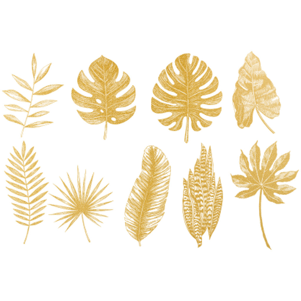 Gold Overglaze Decal - Leaf 01