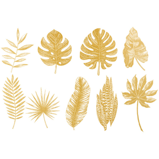 Gold Overglaze Decal - Leaf 01