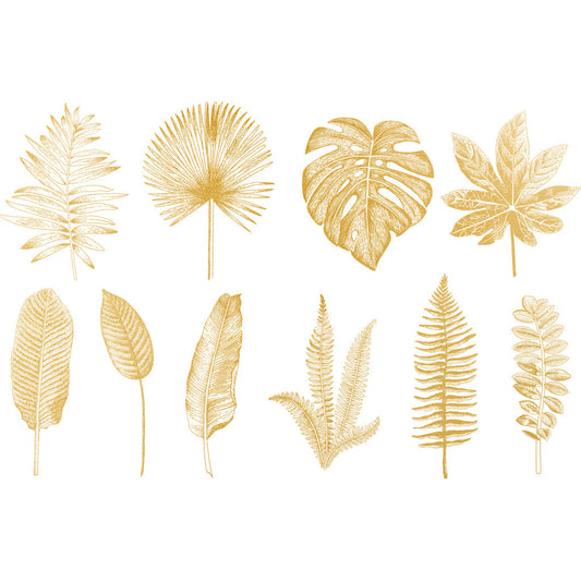 Gold Overglaze Decal - Leaf 02