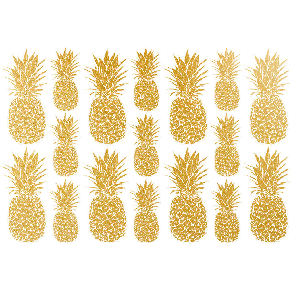 Gold Overglaze Decal - Pineapple